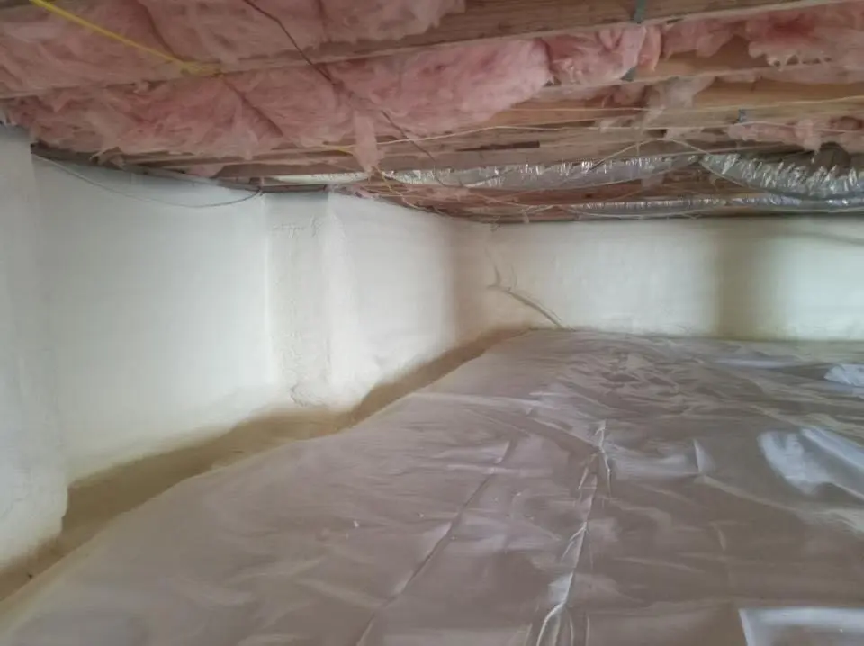 Crawl space encapsulation with closed-cell spray foam for Spray Foam Roofing in Lyons