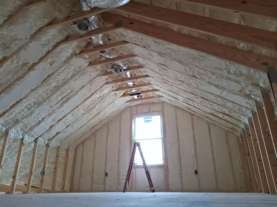 Spray foam roofing application for Crawl Space Insulation project in Lyons